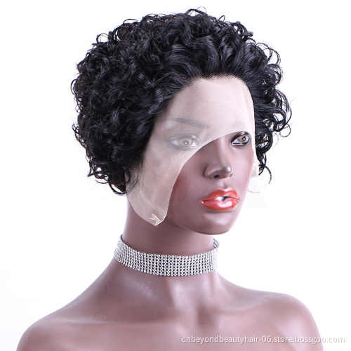 Pixie Cut Human Hair Wig Curly Lace Front Wig Short Curly Human Hair Wig Brazilian